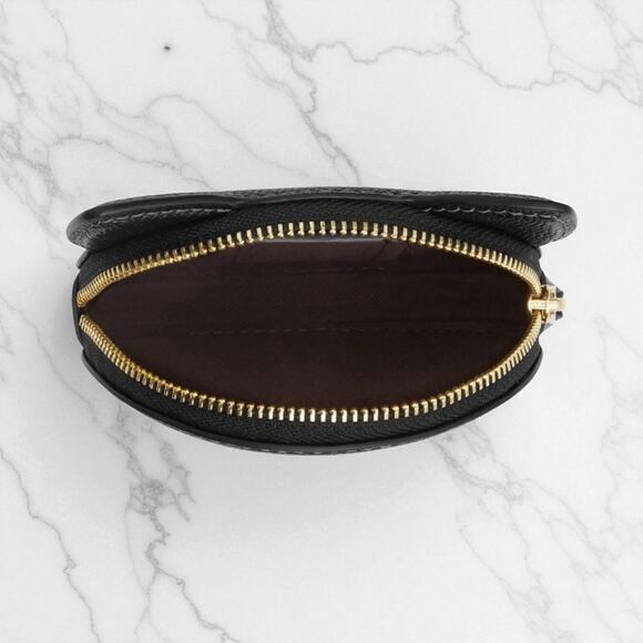 Coach Coin Case With Halloween Cat in Black Leather CW464 - Picture 3 of 4